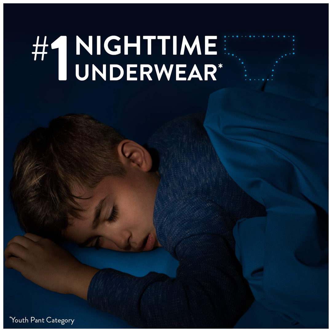 Bedtime Bedwetting Underwear for Boys, L-XL, 11 Ct. (Packaging May Vary)