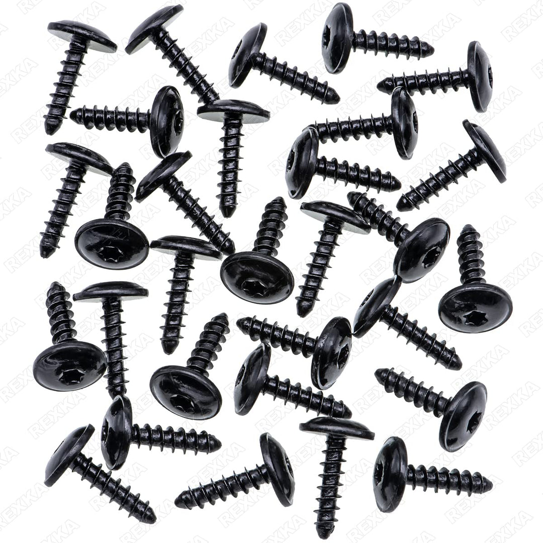 30pcs M5-2.12 x 19mm T25 Torx Fender Liner Splash Guard Under Cover License Bracket Truss Head Tapping Screw Bolt Compatible with VW Audi Porsche N90892001 N90775001