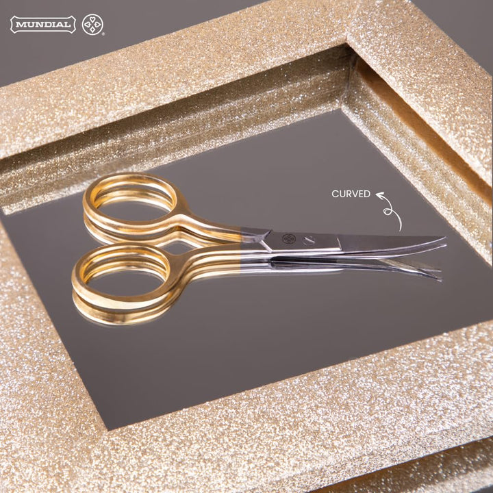 Gold Scissors 3 1/2 Curved Blades