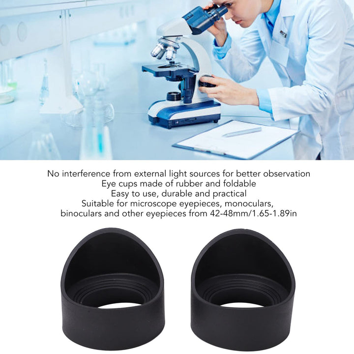 Soft Rubber Eyepiece Eye, 27mm/1.06in Inner Diameter Rubber Eyecups for 42-48mm/1.65-1.89in Lens, Suitable for Microscope Eyepieces, Monoculars and Binoculars