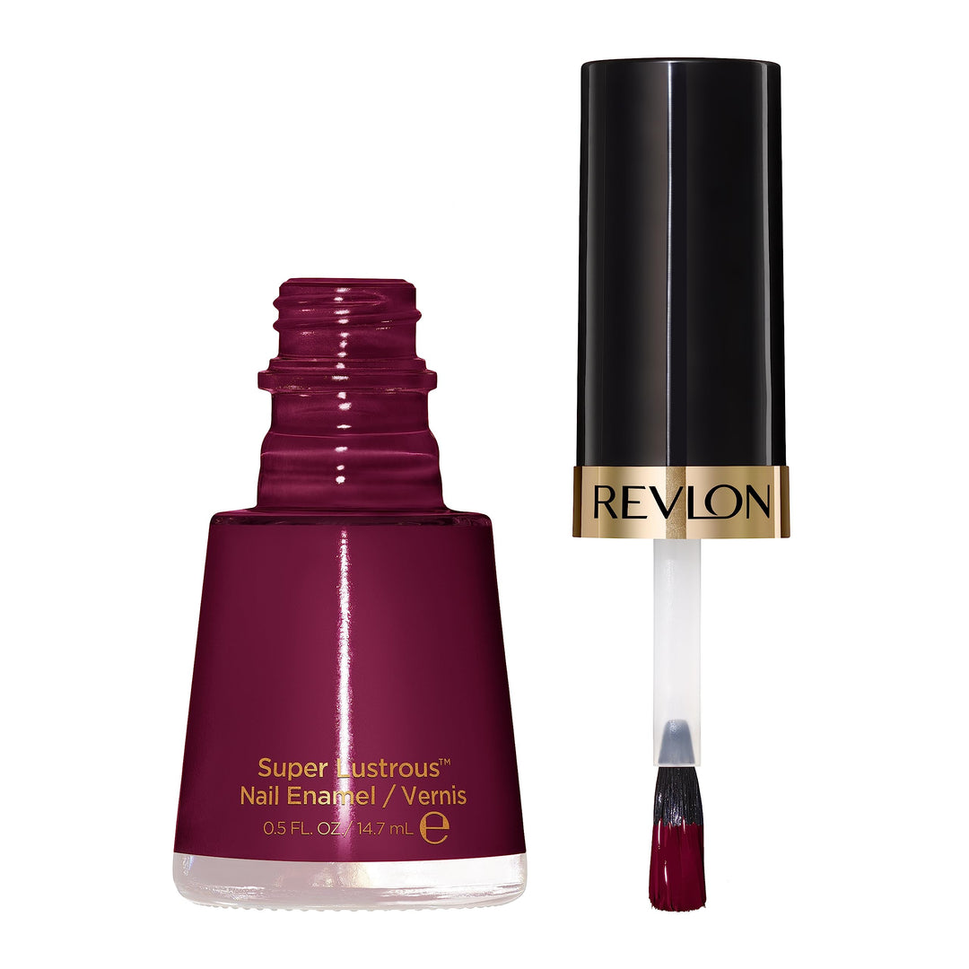 Revlon Nail Enamel, Chip Resistant Nail Polish, Glossy Shine Finish, in Plum/Berry, 570 Vixen, 0.5 oz