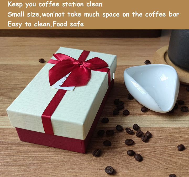 Coffee Spoon Rest and Spoon Set-Christmas Gifts for Coffee Lovers,Small Teaspoon Holder,Coffee Stirrers Holder,Coffee Bar Accessories,Decoration and Orginizer for Coffee Station