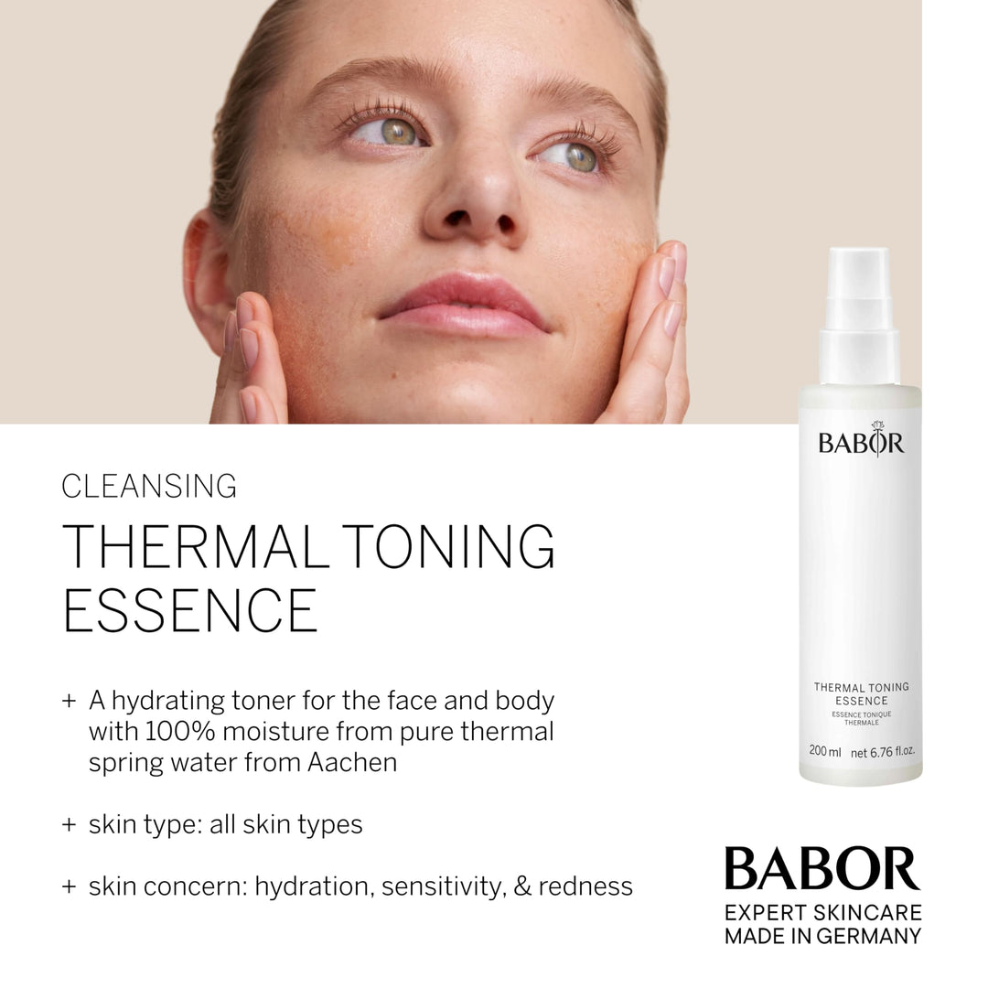 Thermal Toning Essence, Anti-Inflammatory Daily Face Toner with Aloe Vera and Antioxidant Complex, to Soothe and Refresh All Skin Types, Alcohol-Free