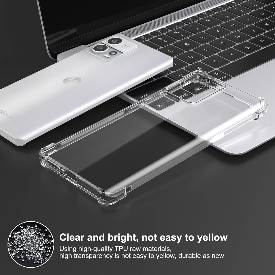 for Motorola Edge 30 Fusion Case, Crystal Clear Scratch Resistant Reinforced Corners TPU Rubber Soft Skin Silicone Protective Cover for Motorola Edge 30 Fusion 2022