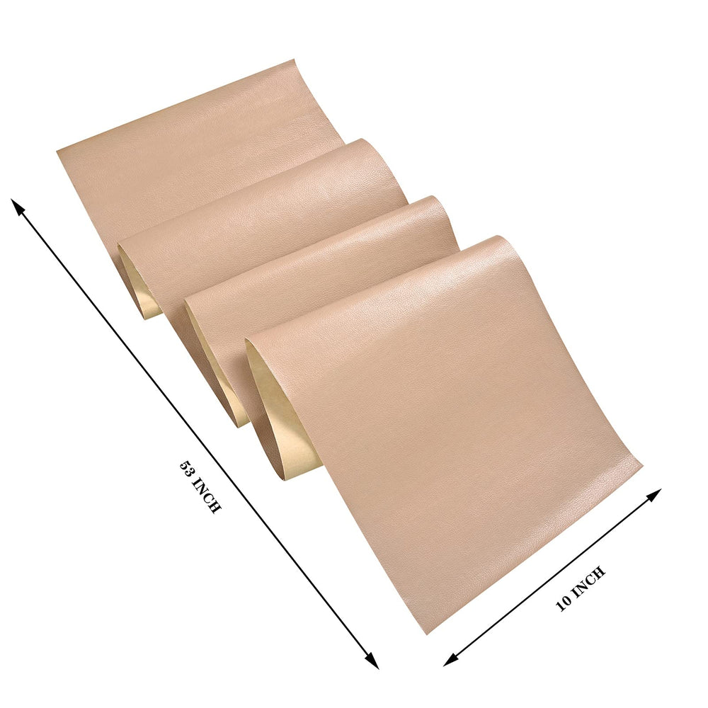 Leather Tape 10X53 Inch Self-Adhesive Leather Repair Patches Kit, Leather Patch for Sofas, Furniture, Drivers Seat, Couch (DarkBeige)