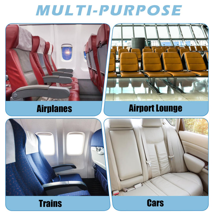Inflatable Airplane Baby Travel Bed for Kids, Blanket, Hand Pump, Seat Belt and Carry Bag Included