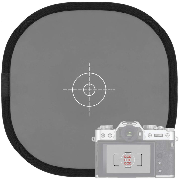 12x12 Inch (30x30cm) Grey Card White Balance Card for Photography 18% Exposure Gray Reflectance Reflector Foldable Focus Board Double Sided with Carry Pouch