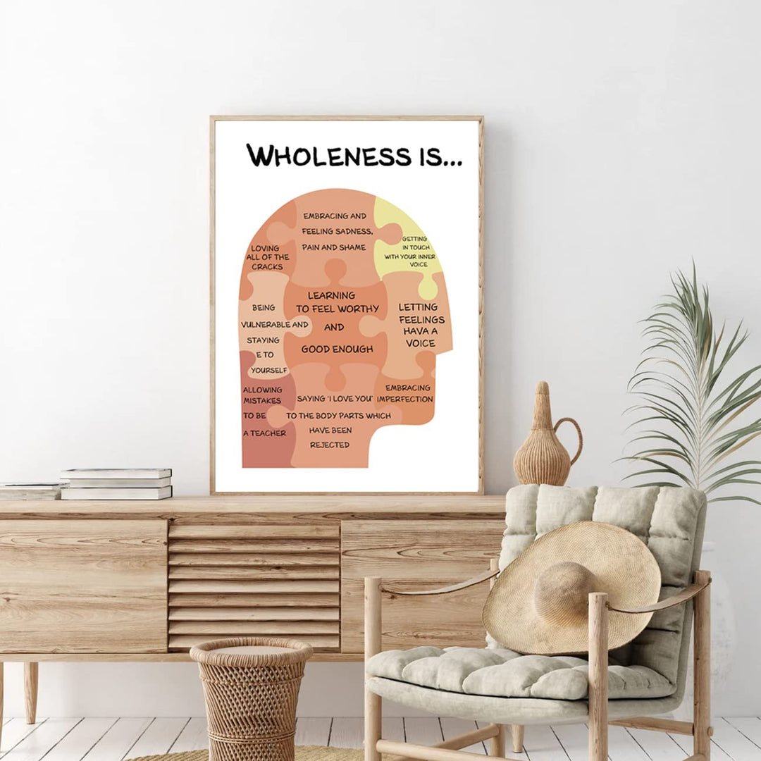 8 PCs Mental Health Posters Anxiety Therapy Office Decor, School Counselor Supplies Inspirational Psychologist Posters for Classroom, Therapist Counseling Office Wall Art Decor, 11 x 14 Inch