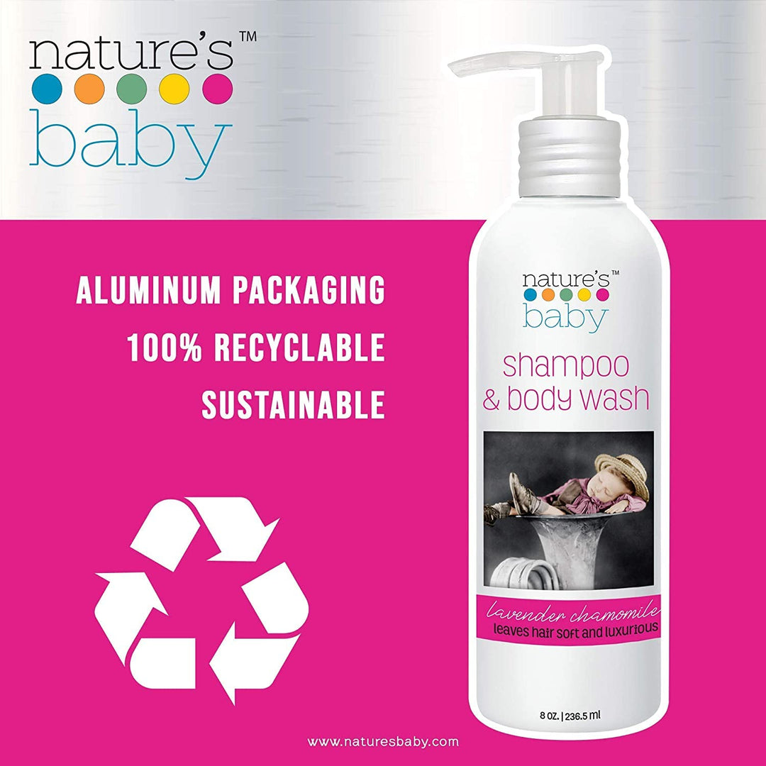 Nature's Baby Conditioner & Detangler - Formulated for Problem and Sensitive Skin - Sulfate Free, No Artificial Fragrances and pH Neutral - Lavender Chamomile 8 oz