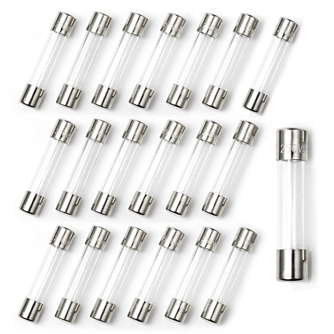 Chanzon(Pack of 20Pcs) UL Listed 6x30mm 0.5A 250V/125V 0.5 Amp Glass Fuses Fast Blow Cartridge Tube Fuse f500mal 125 V / 250 V (6.4mmx30.3mm)