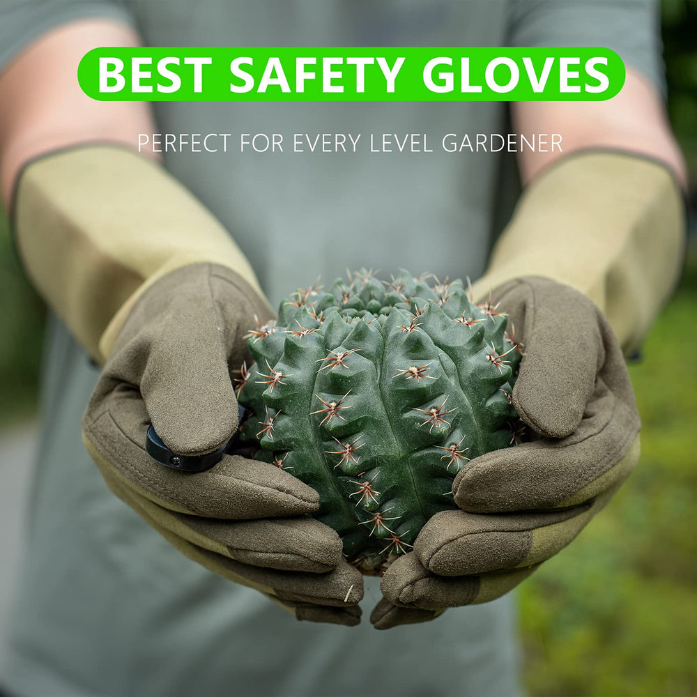 Professional Rose Pruning Thorn Proof Gardening Gloves with Long Forearm Protection for Men and Women (1 Pair) (green, Medium)…