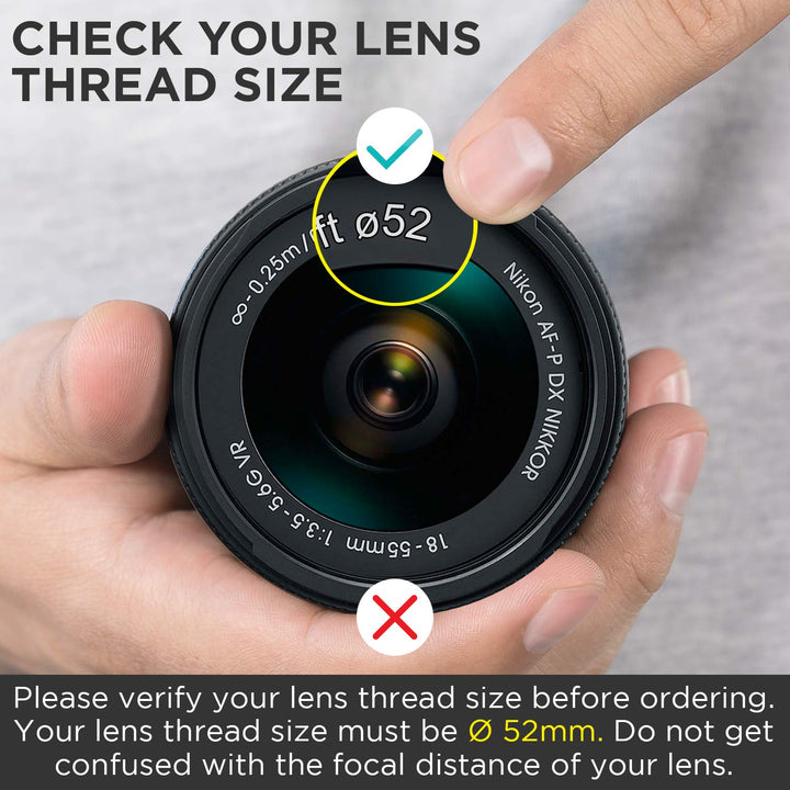 52MM 0.43x Professional HD Wide Angle Lens (w/Macro Portion) for Nikon D7100 D7000 D5500 D5300 D5200 D5100 D3300 D3200 D3100 D3000 DSLR Cameras