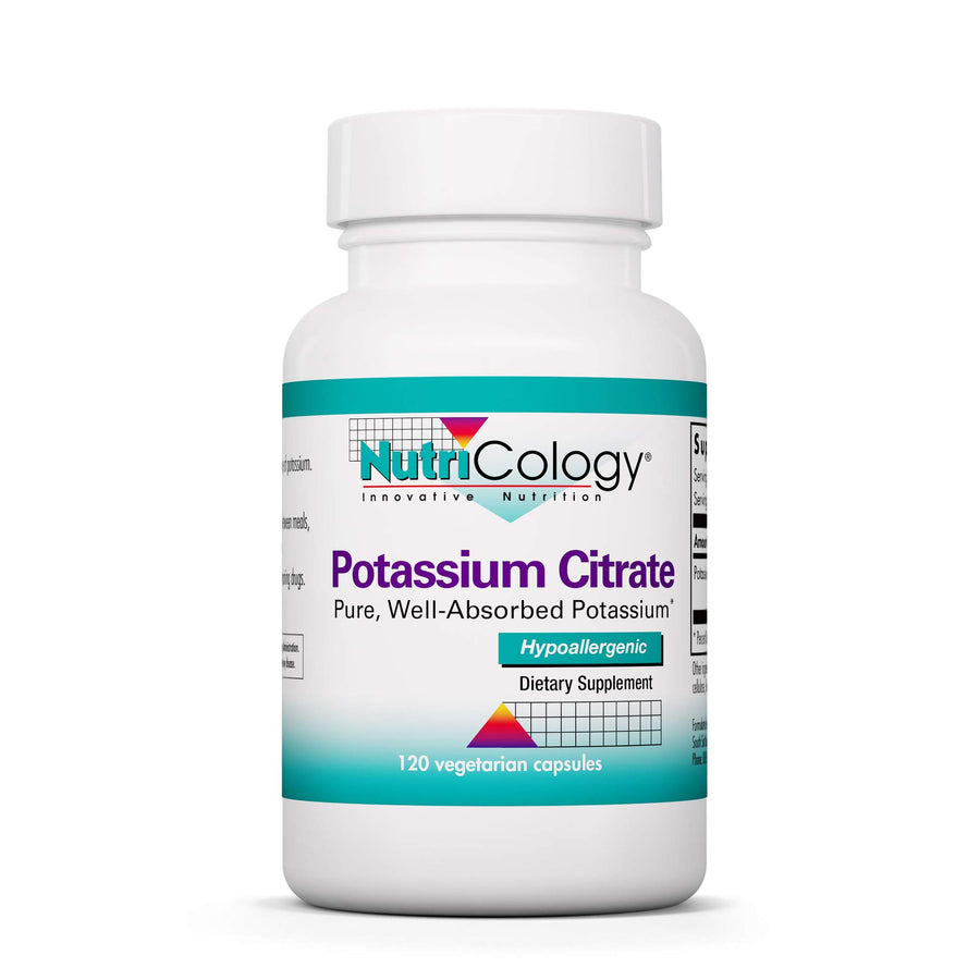 Potassium Citrate - for Men & Women, Organic, Pure, Well-Absorbed, 99mg Supplement, Vegetarian Capsules - 120 Count
