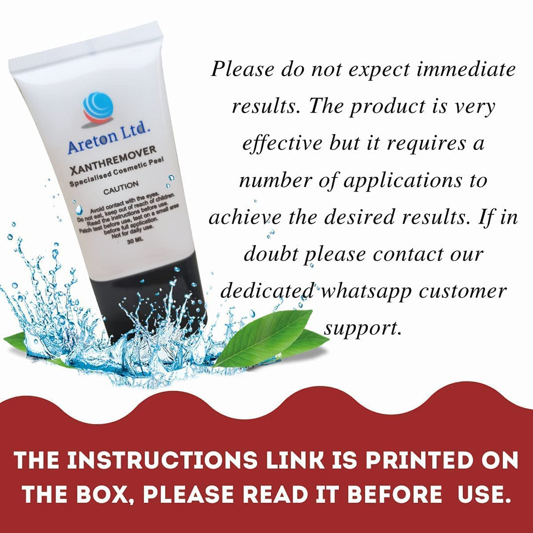 XanthRemover 70% Glycolic Acid Peel Gel Improves The Appearance of Xanthelasma with Kojic Acid, Cosmetic Peel, Exfoliating