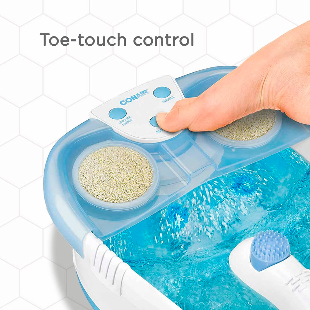 Active Life Waterfall Foot Spa with Lights and Bubbles (Blue)