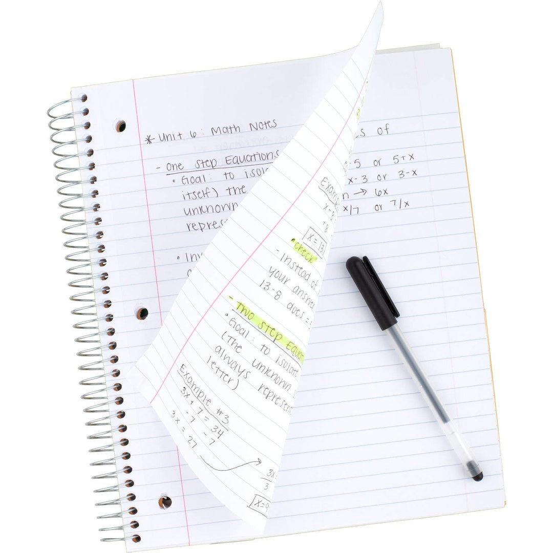 Spiral Notebook, 3-Subject, Wide Ruled Paper, 10-1/2 x 8, 150 Sheets, Harvest Yellow (930011CJ1)