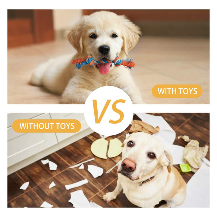 7 Pack Small Dog Toys, Puppy Teething Toys, Durable Ropes Chew Toys, Cute Calf Squeaky Dog Toys, Non-Toxic and Safe