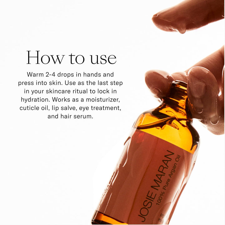 Pure Argan Oil - Hydrating Argan Oil for Hair, Skin & Nails - Everyday Oil Made With Vitamin E + Essential Fatty Acids for Dry Skin - Improves Elasticity & Smoothes Fine Lines (1.7 oz)