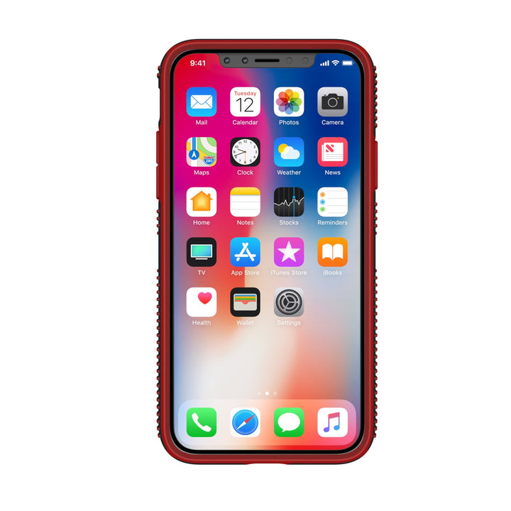 Products CandyShell Grip Cell Phone Case for iPhone XS/iPhone X - Charcoal Grey/Dark Poppy Red