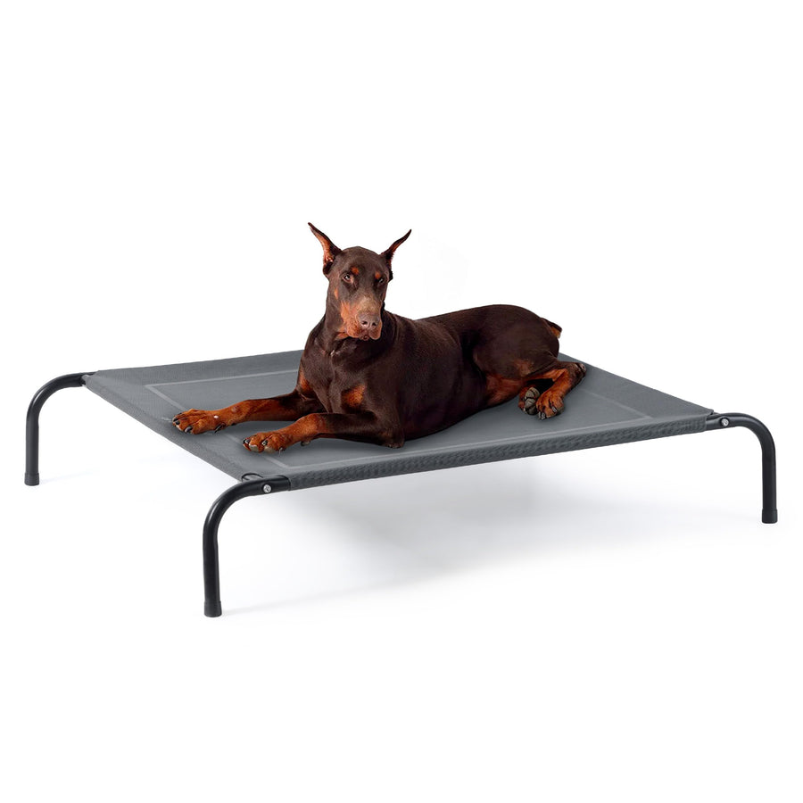 XL Elevated Cooling Dog Bed Cot, Raised Pet Beds with No-Slip Feet, Stable Frame & Durable Supportive Teslin Recyclable Mesh, Breathable, Indoor and Outdoor, Multi Size Breathable Mesh