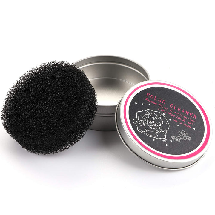 6 Pack Color Removal Cleaner Sponge with 20 Pack Replacement Sponge, Dry Makeup Brush Quick Cleaner Sponge, Easily Clean Makeup Brushes Without Water or Chemical Solution for Travel