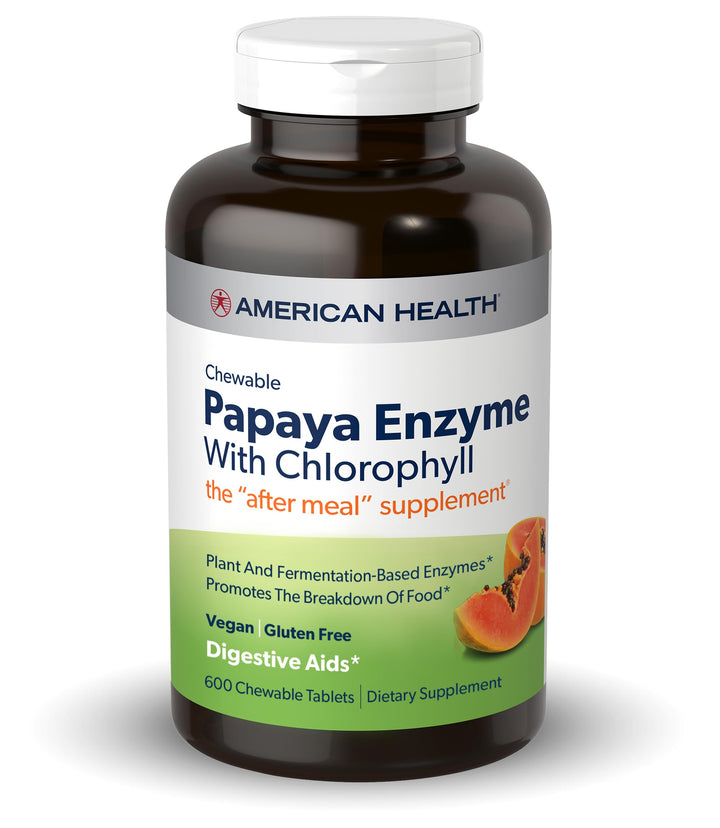 Papaya Enzyme With Chlorophyll Chewable Tablets - Promotes Nutrient Absorption, Helps Digestion and Freshens Breath - Gluten-Free, Vegetarian - 600 Count, 200 Total Servings