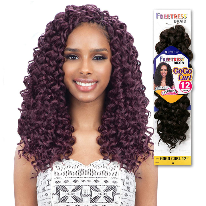 FreeTress Synthetic Hair Crochet Braids GoGo Curl 12 (6-Pack, 2)