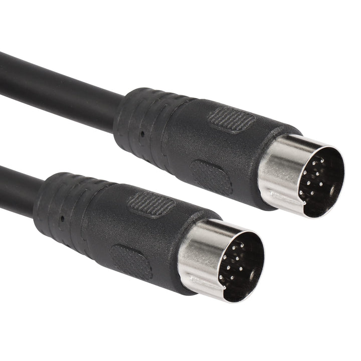 DIN 13 PIN Male to Male Electrical Signal Control Cable, UL2919 OD9.0MM 13 PIN Extension Cable (M-M) (1m Black)