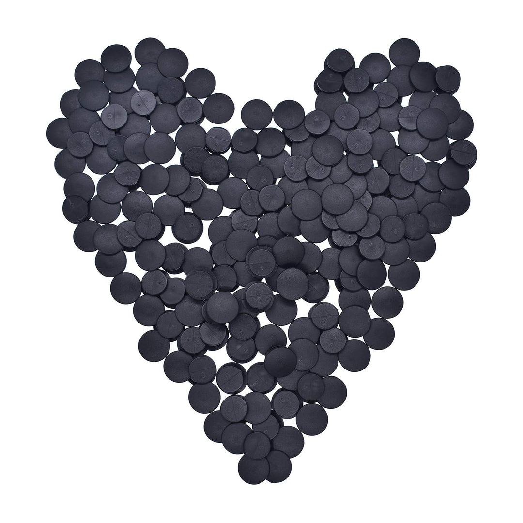 250pcs Black Buckle Plastic Button Accessories Charm Backs for Flat Shoe Charms and Wristband Charms Back Factory DIY Ornaments