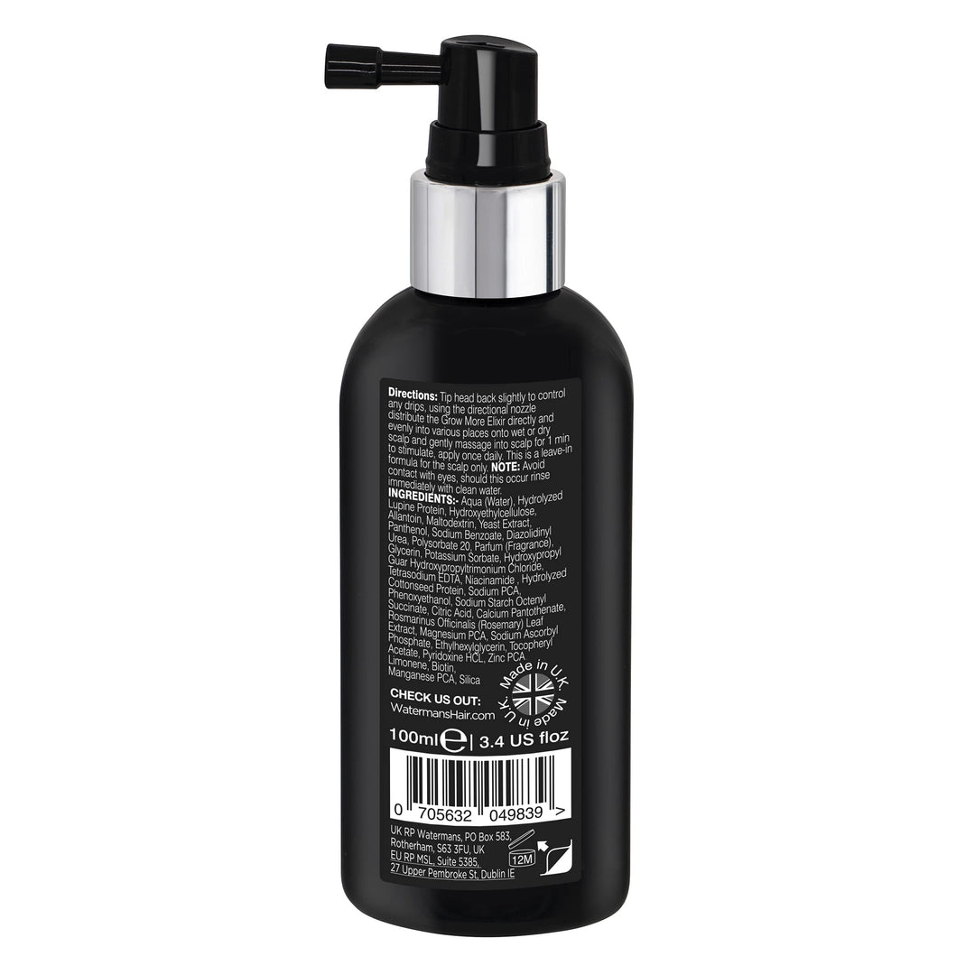 Grow More, Hair Growth Serum, Visibly Thicker and Stronger Hair, Vegan, Scalp Treatment, DHT Blocker, Rosemary Oil, Biotin, None Medical - Improves scalp density 3.4 Fl Oz