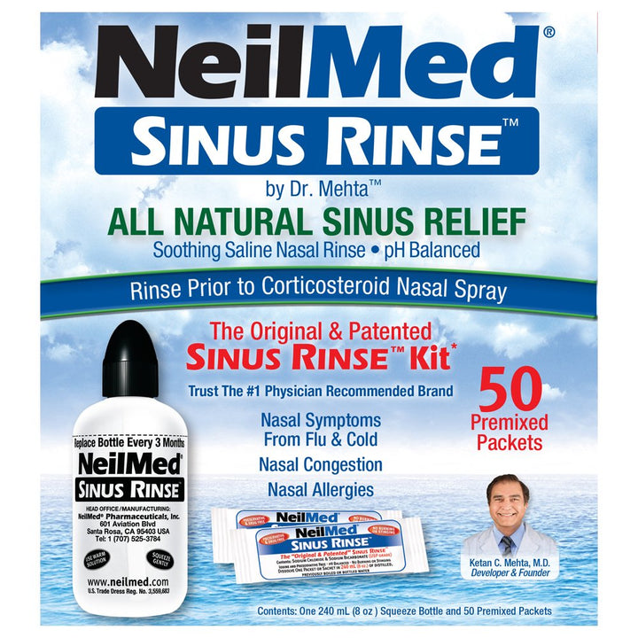Sinus Rinse, Premixed 50 Sachets, Pack of 2