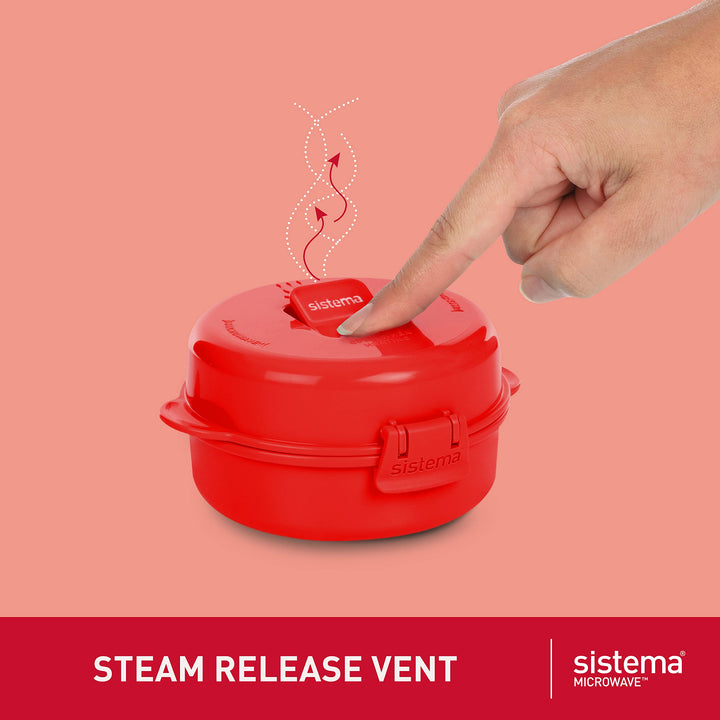 Microwave Egg Cooker and Poacher with Steam Release Vent