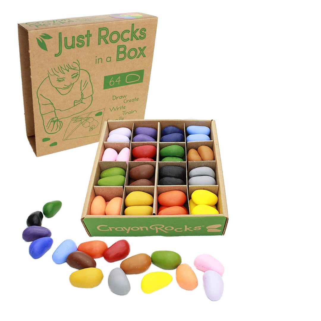Just Rocks in an Eco-box (Sixty-four Colorful Crayons)