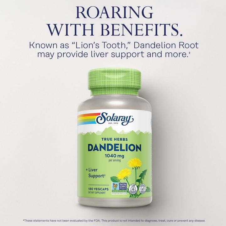 Dandelion Root Supplement - Healthy Kidney and Liver Support - 1,040 mg per Serving - Vegan, Lab Verified, 60-Day Guarantee - 90 Servings, 180 VegCaps