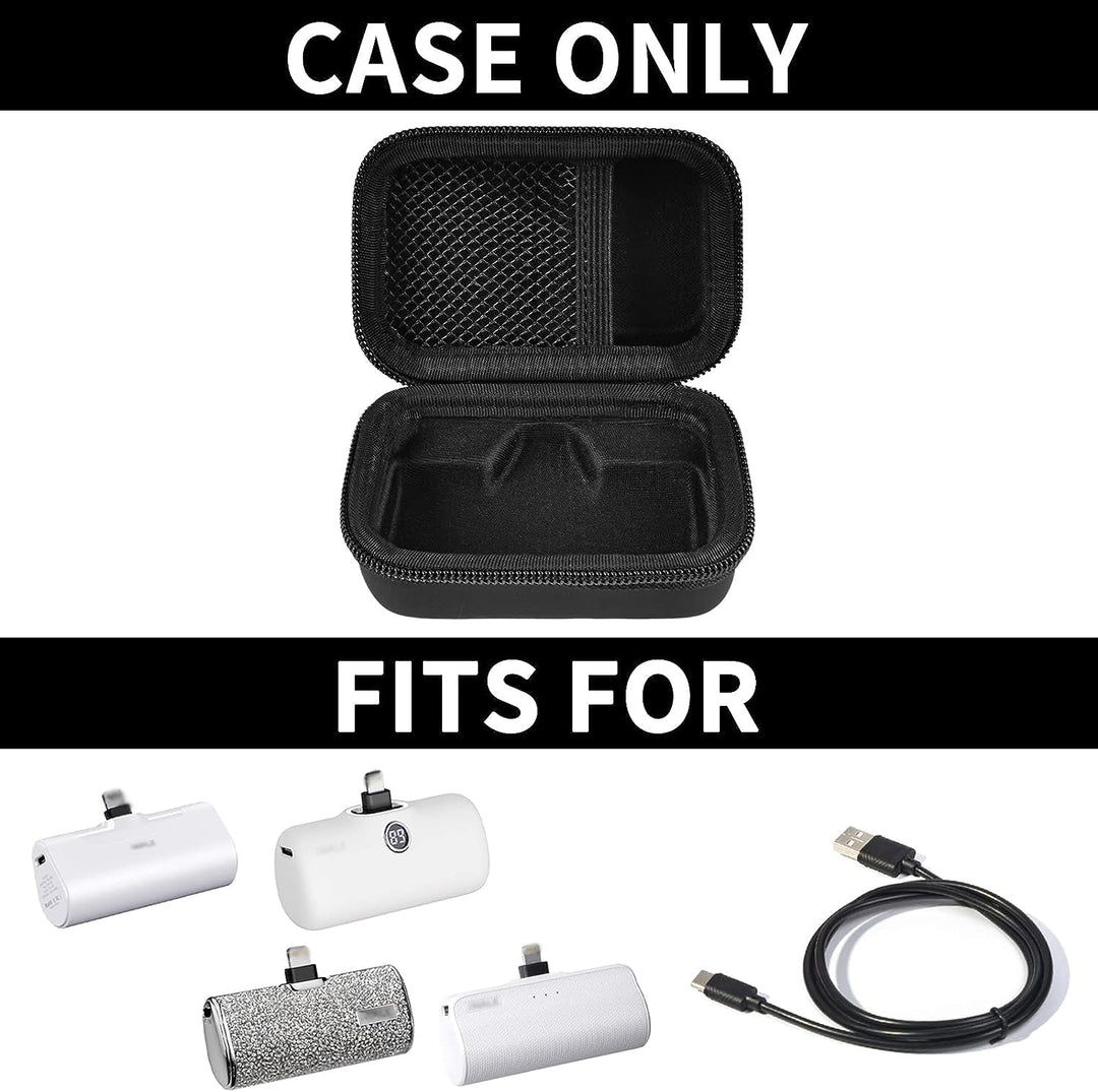 Carrying Case for iWALK Portable Charger Power Bank. Also for JEJILL/for Charmast/for LanLuk/for VEGER/for Swyop/for Feob/for Taegila/for Kuulaa and More Small Charging Battery Pack -Black Bag Only