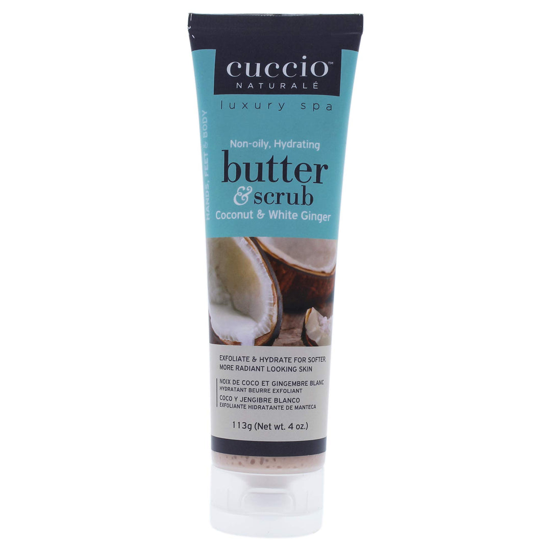 Cuccio Coconut & White Ginger Butter & Scrub 4 oz.