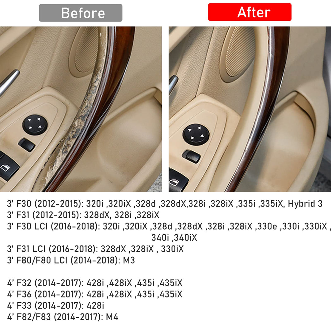 Compatible with BMW 3 Series F30 Door Handle Covers 4 Series, 2 Pcs Door Handle Wraps Fit BMW 325i 328i 330i 335i F30/F31 2012-2018 and BMW 428i Door Handle 435i F32/F36 2014-2017 (Beige)