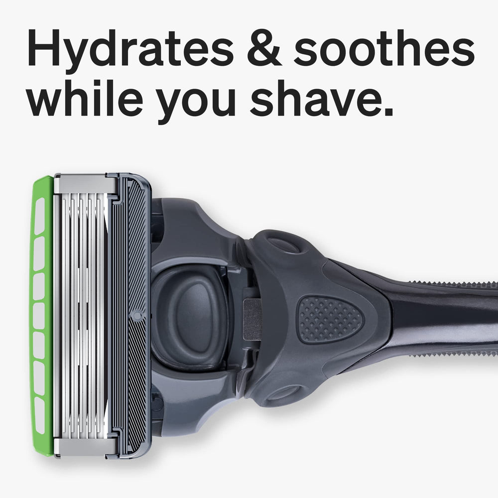 Hydro 5 Sense Sensitive Skin Razor with Shock Absorb Technology for Men, 1 Handle with 2 Refills