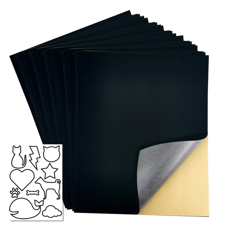 20 Pcs Self Adhesive Velvet Sheet,Self Adhesive Flocked Fabric for Jewelry Drawer, Storage Box Lining (Black)