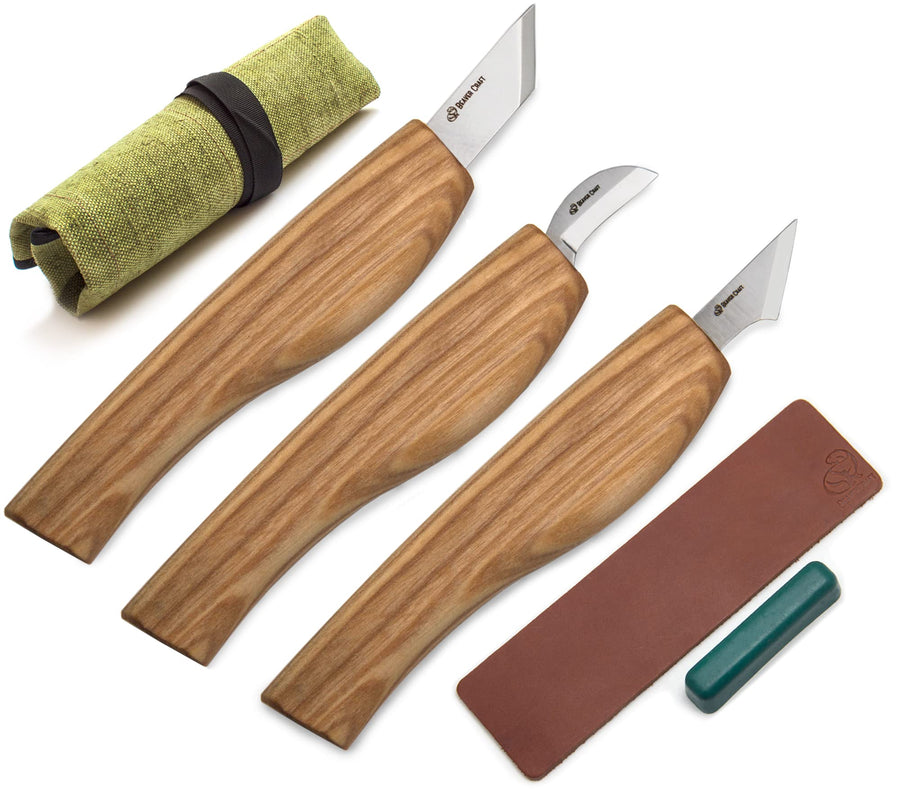 Wood Carving Knife Kit for Beginners S55 Chip Carving Knives Woodworking Wood Carving Tools Set Carve Widdling Knife Kit Detail Whittling Knife Set Wood Carving Kit Hobbies for Men (3)