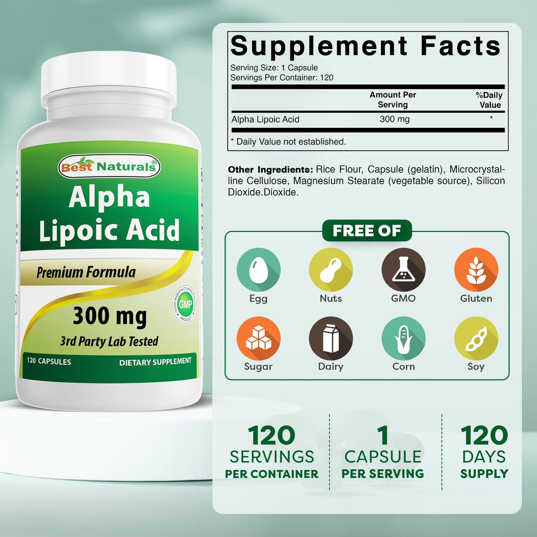 Alpha Lipoic Acid 300 mg 120 Capsules