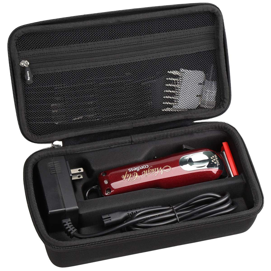 Hard Travel Storage Case Bag, for Wahl Professional 5-Star #8148 / #8504 / #8545 / #8509 / #8451 Cord/Cordless Magic Clip (Black)