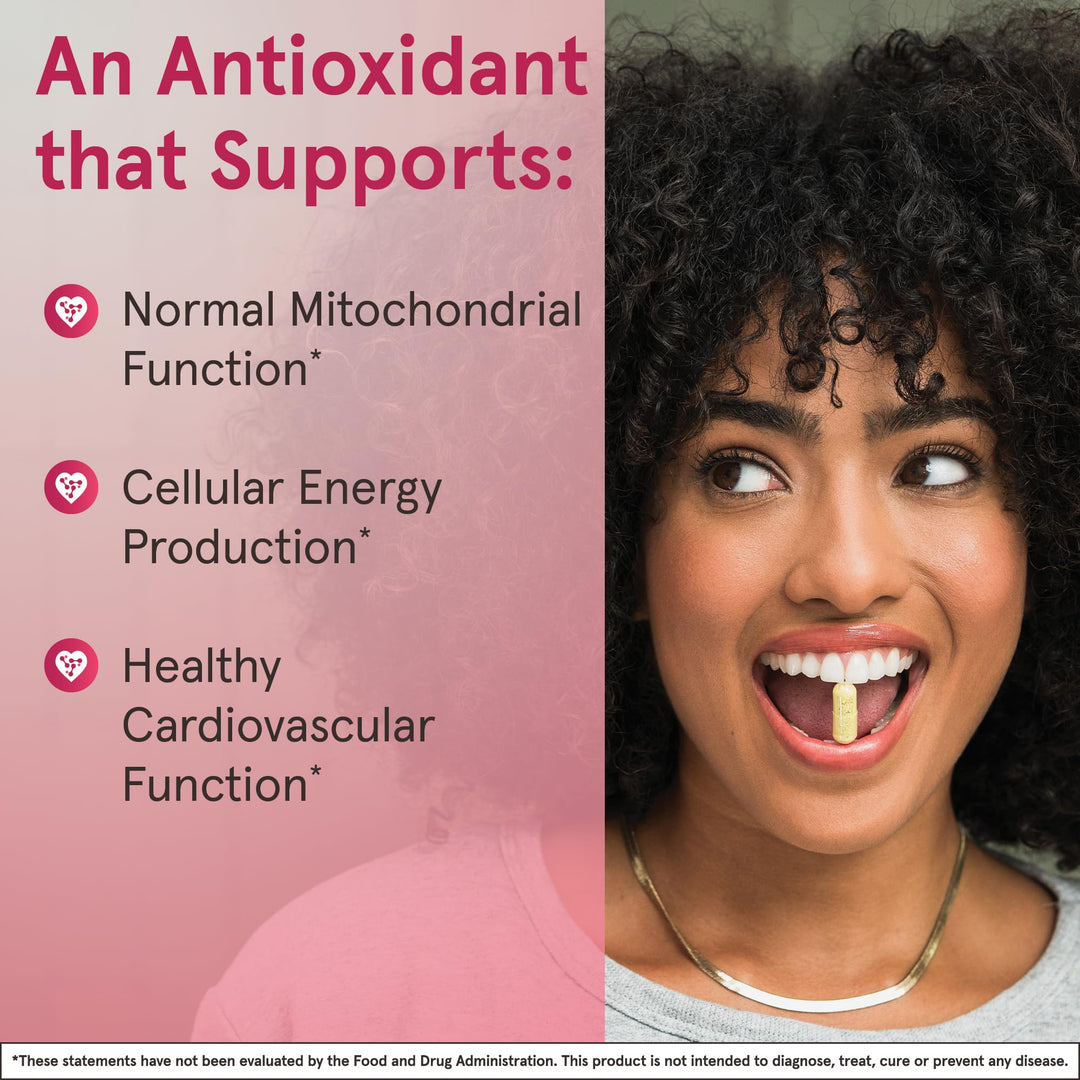 Co-Q10, 200 mg, Antioxidant Support for Mitochondrial Health, Cellular Energy Production and Healthy Cardiovascular Function, 60 Veggie Capsules, 60 Day Supply