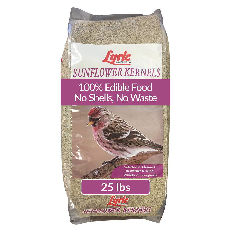 Sunflower Kernels Wild Bird Seed No Waste Bird Food Attracts Finches & More 25 lb. bag