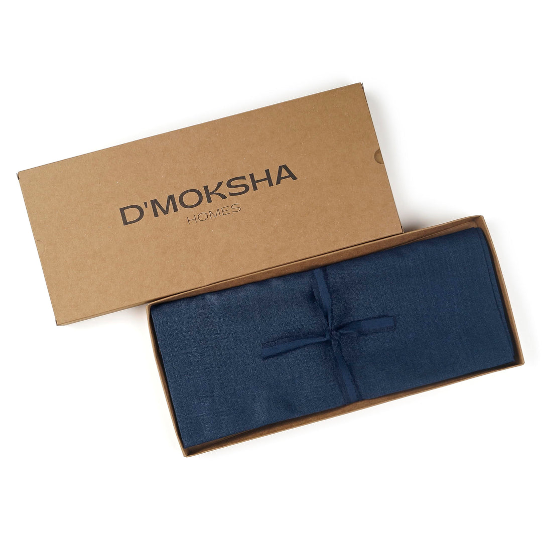 D'Moksha Homes Linen Table Runner 14 x 48 Inch - 100% Pure Linen Pastel Pink Table Runner - Machine Washable Farmhouse Table Runner for Thanksgiving Decor