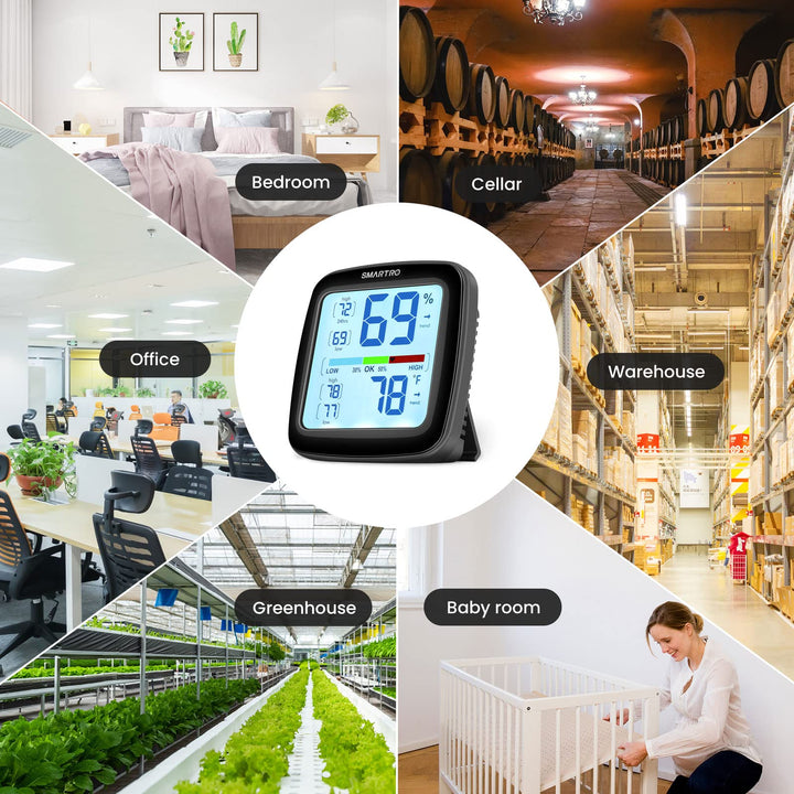 SC42 Professional Digital Hygrometer Indoor Thermometer Room Humidity Gauge & Pro Accuracy Calibration