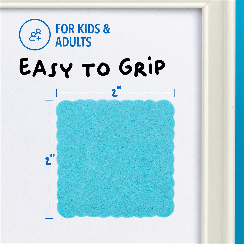 Impresa Mini Dry Erasers - 12 Pack - Small Magnetic Erasers for Whiteboard, Chalkboard, and Memo Boards - Great for Classroom, Office, and Everyday Use at Home - Sticks to Any Magnetic Surface (Blue)
