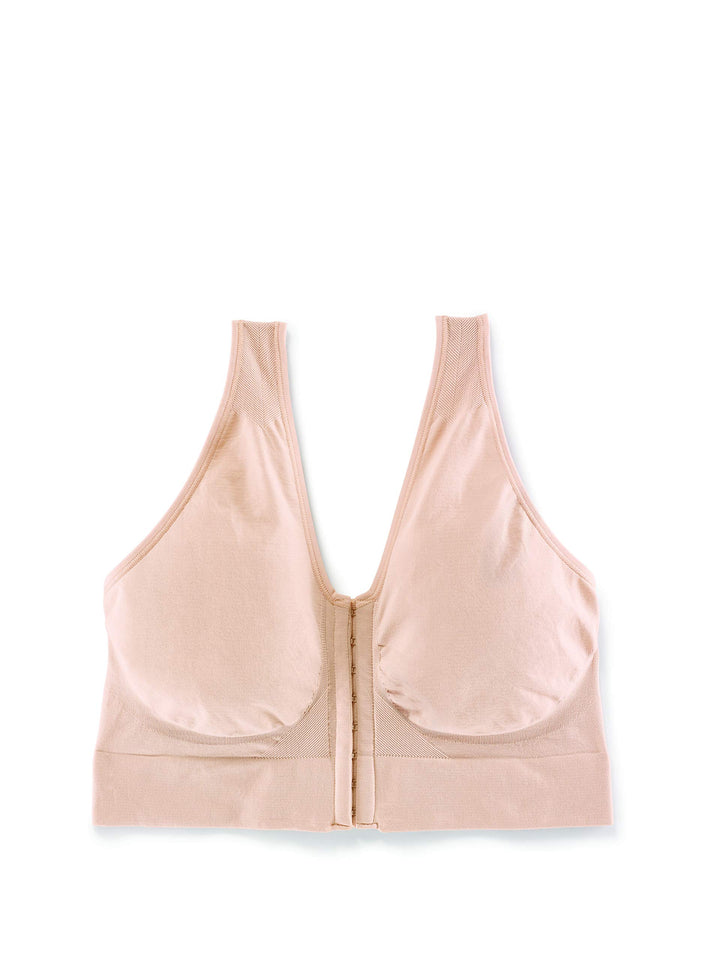 womens Pure Comfort Front Close Wirefree Mj1274 Bra, Sandshell, 4X US