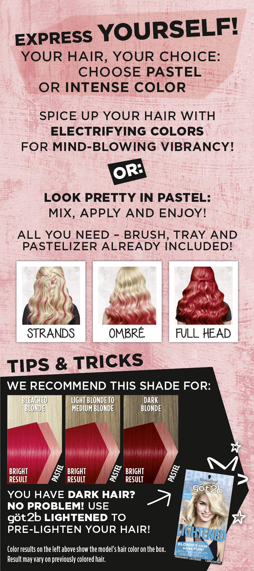 Got2b Creative Semi-Permanent Hair Color, 092 Luscious Red: 092 Luscious Red