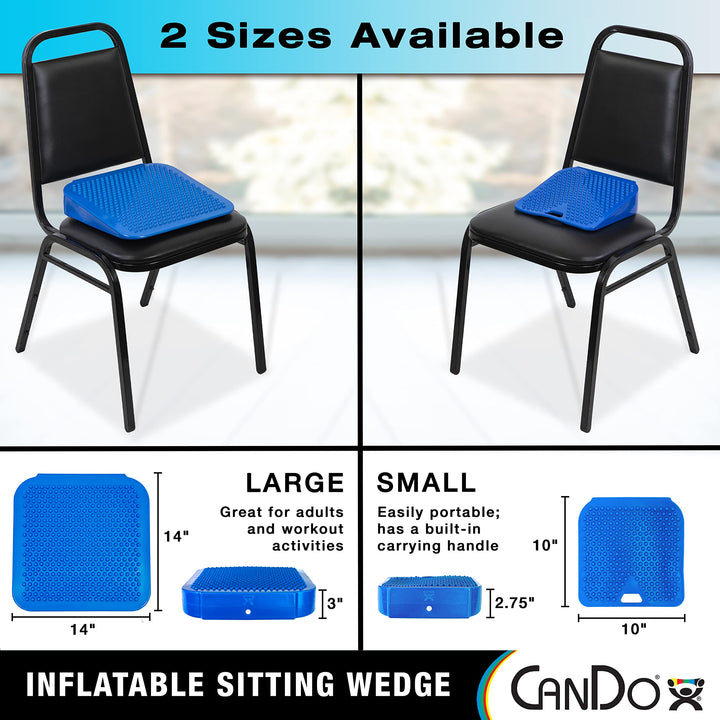 Sitting Wedge Active Seat Wobble Cushion for Posture, Back Pain, Restlessness, Stress Relief and Anxiety, Child Size, 10 x 10